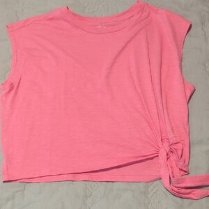 Banana Republic Pink Crop Top with Side Knot